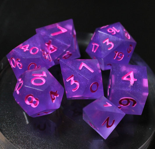 Neon Purple - 7 Piece Dice Set