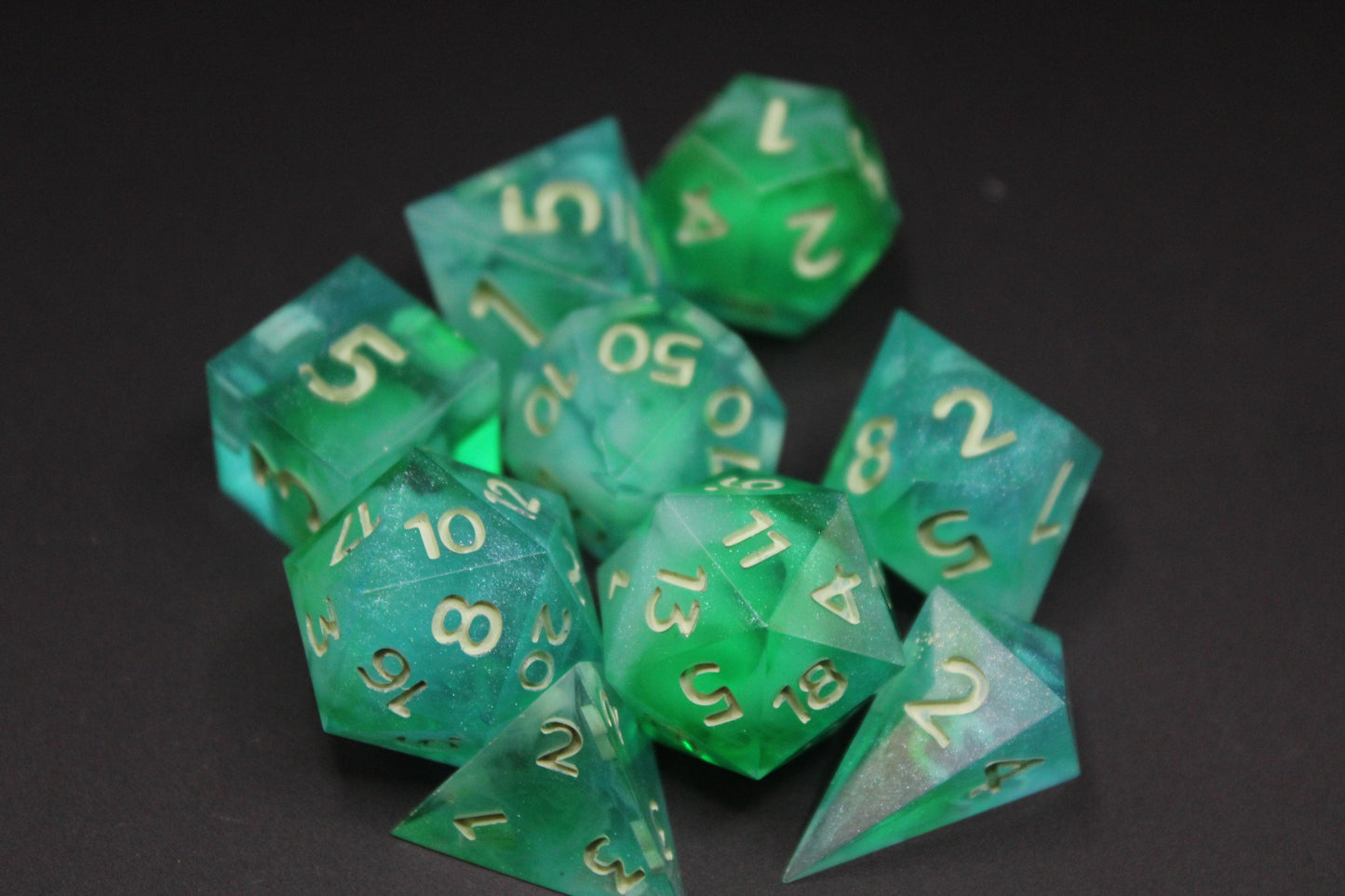 Aurora Borealis - 9 Piece Dice Set