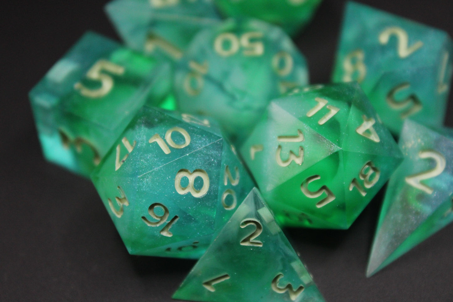 Aurora Borealis - 9 Piece Dice Set