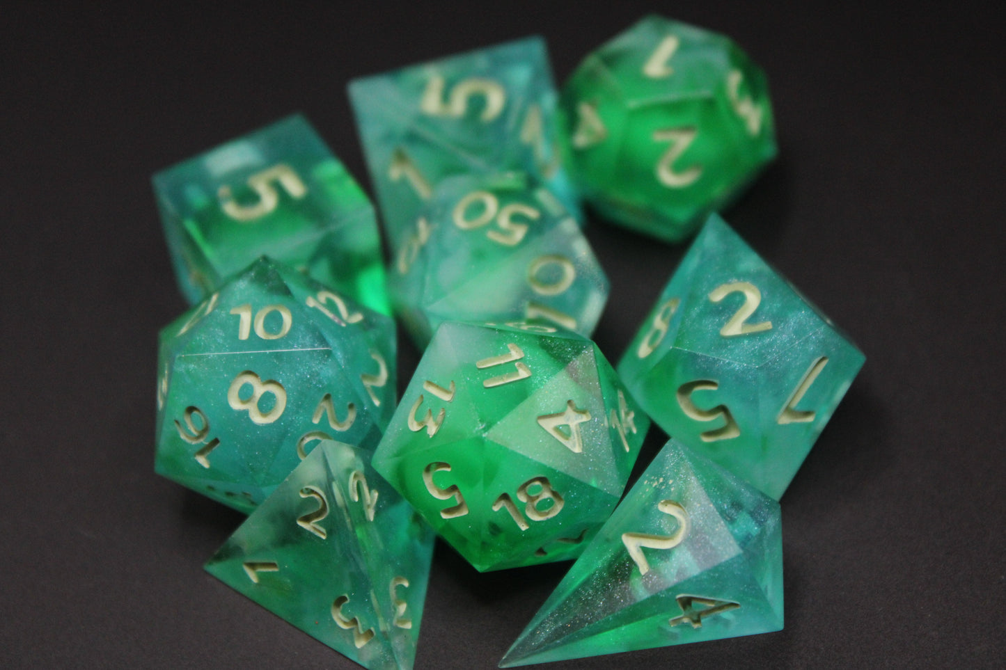 Aurora Borealis - 9 Piece Dice Set