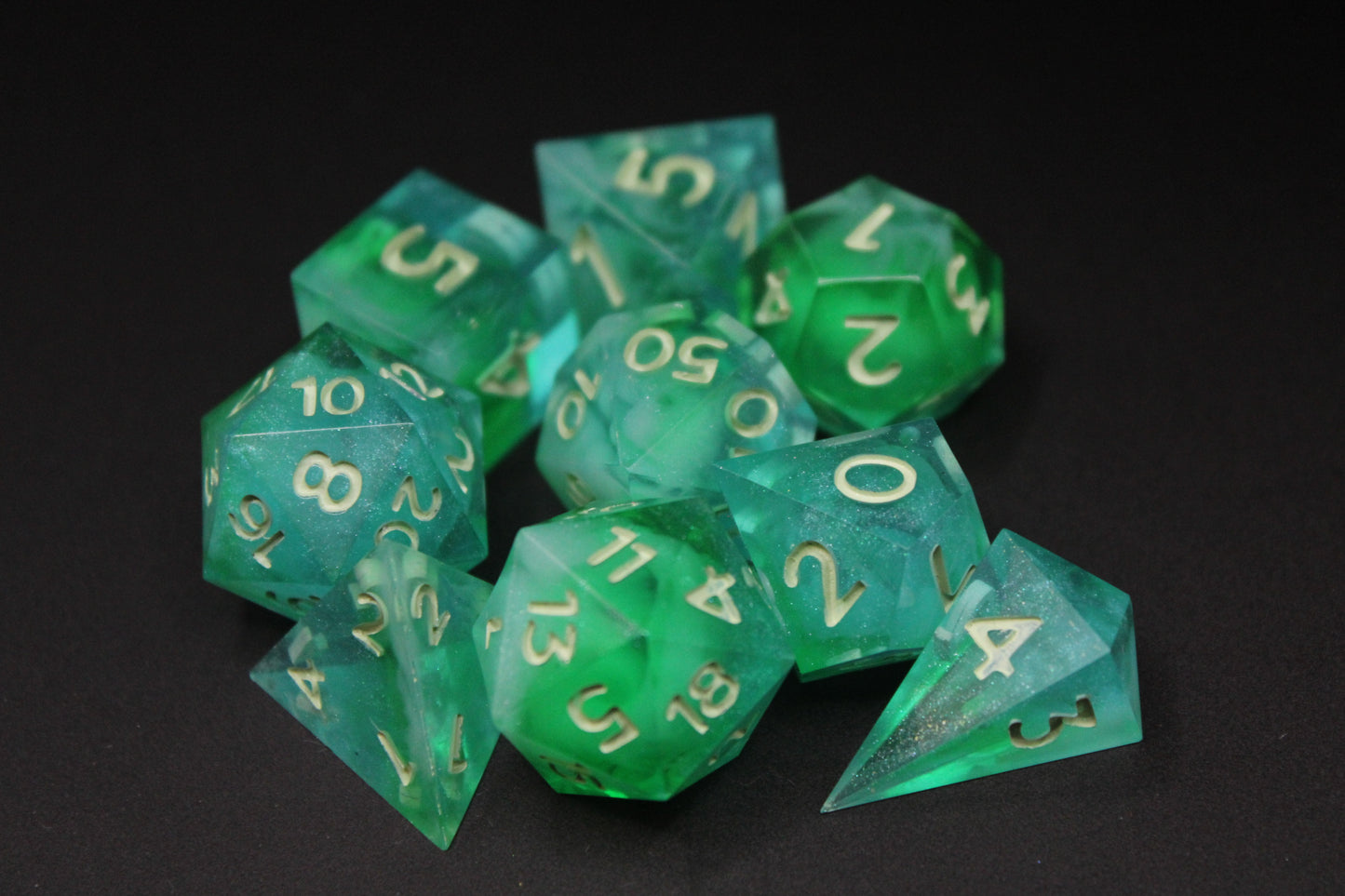 Aurora Borealis - 9 Piece Dice Set