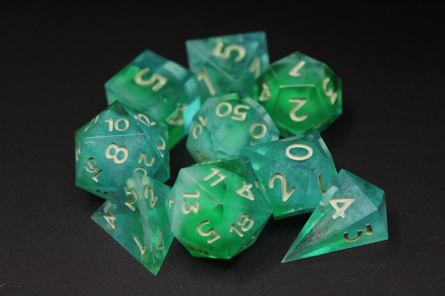 Aurora Borealis - 9 Piece Dice Set