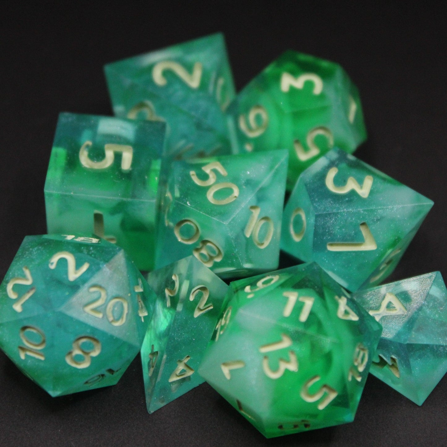 Aurora Borealis - 9 Piece Dice Set